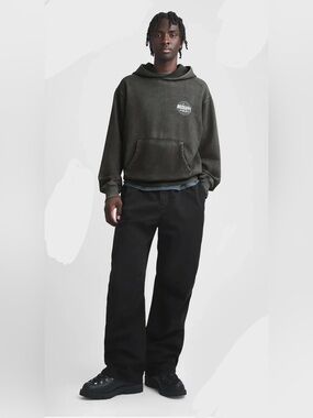 Gap MadHappy Oversized Parachute Pant Jet Black NWT Sz XL